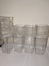 Set of 8 Clear Plastic Storage Containers NIB 