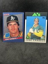 1986 Jose Canseco RC Lot Donruss #39 Topps Traded #20T