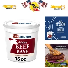 Minor's 16 oz Beef Base - Essential for Flavorful Soups and Gourmet Sauces