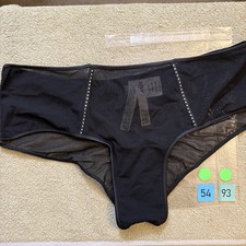 Pink By Victoria s Secret Medium, Black, Sheer Mesh Bling Cheeky Panties