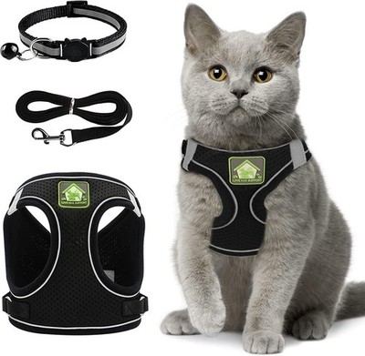 Adjustable Cat Harness, Escape Proof, Adjustable Cat Harness with Lead, Soft
