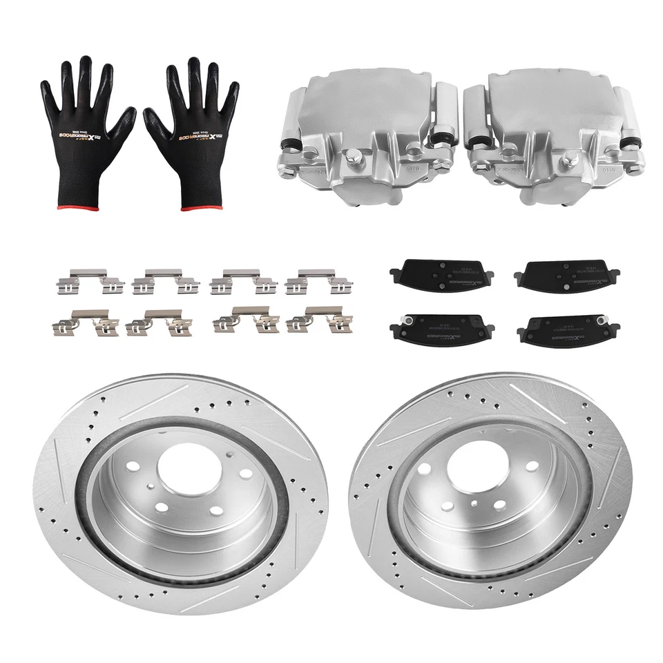 Rotores de freno traseros de 345 mm + kit de pinzas con pastillas para Cadillac Escalade 2015-2020 Foto 2 de 4