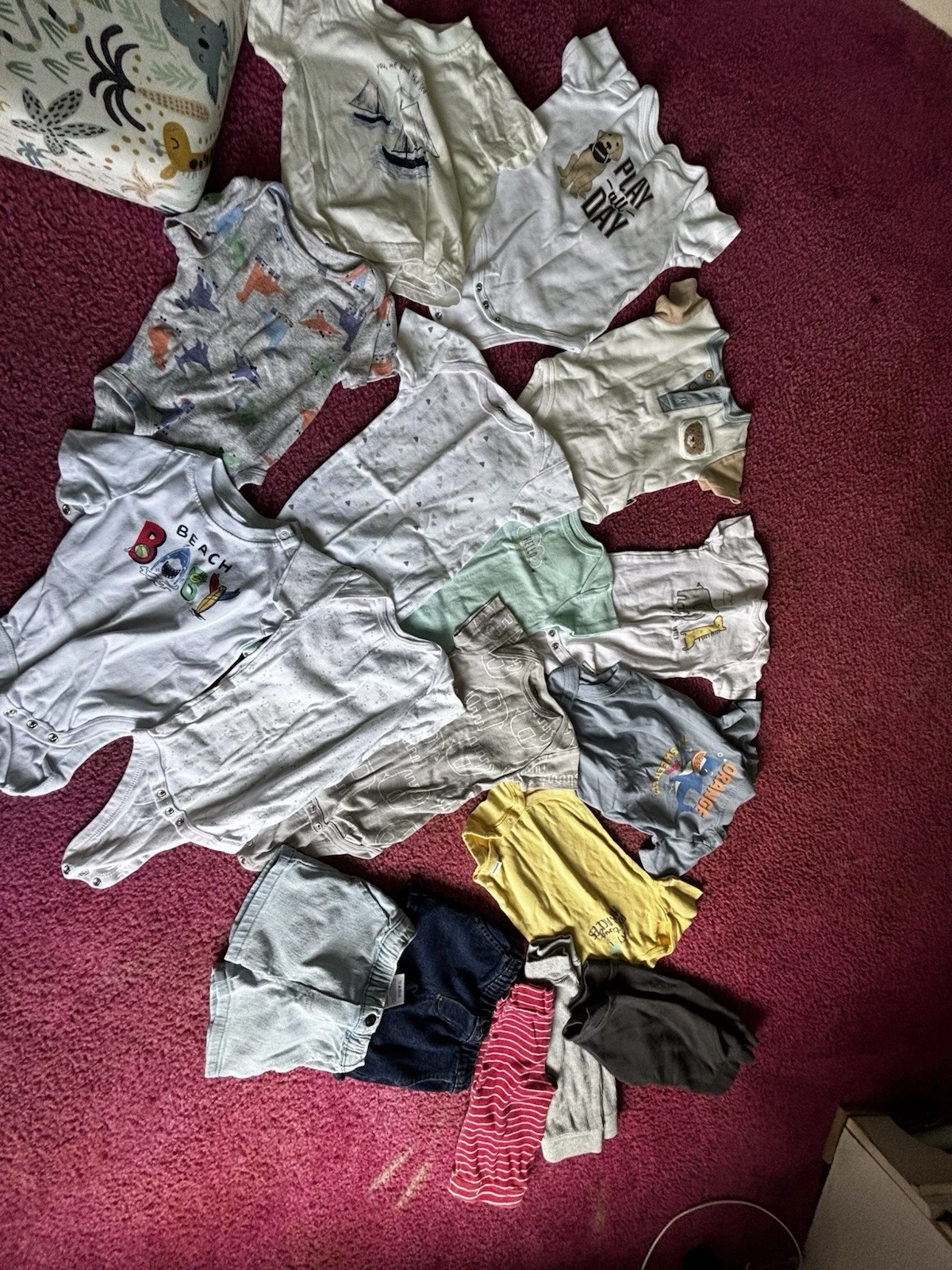 Baby Boy Cotton Clothing Lot Bodysuits, Shorts & Pants Multicolor Animals
Opens in a new window or t