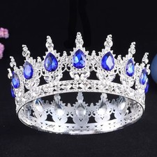 Royal King Crown, Wedding, Tiara, Rhinestone, Birthday, Gift, Halloween, Cosplay