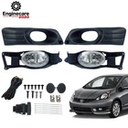 Pair Halogen Fog Light Kit Front Bumper Lamps For Honda Fit Sport 2012 2013
