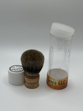 Travel Badger Hair Shave Brush In Plastic Travel Tube, By Sun Soaps