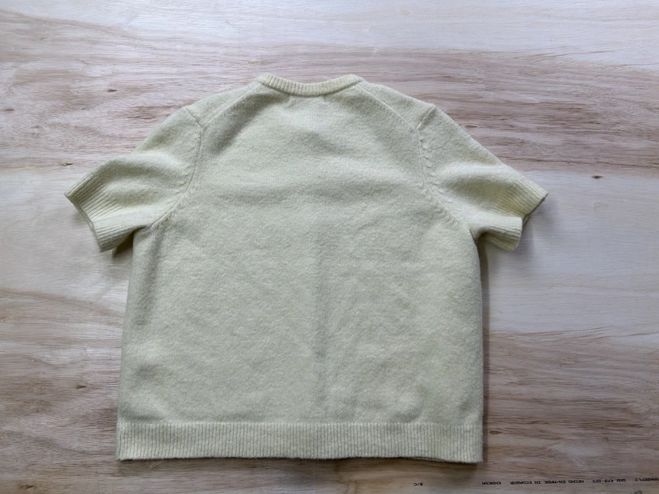 Cárdigan Primark Crema Verdoso Botones Manga Corta Suéter Talla Mediana Foto 3 de 4