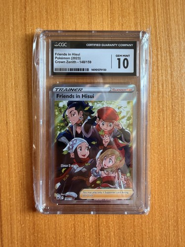 2023 Pokemon SWSH Crown Zenith #148 FA Friends in Hisui CGC 10 GEM MINT