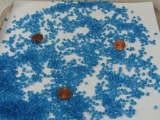 2 Pounds 3mm x 4mm x 5mm Sky Blue Handmade Glass Beads Wholesale ZID-5