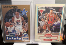 Scottie Pippen Chicago Bulls Fleer 90 #30 & NBA Hoops All-Star #9 Lot (2)