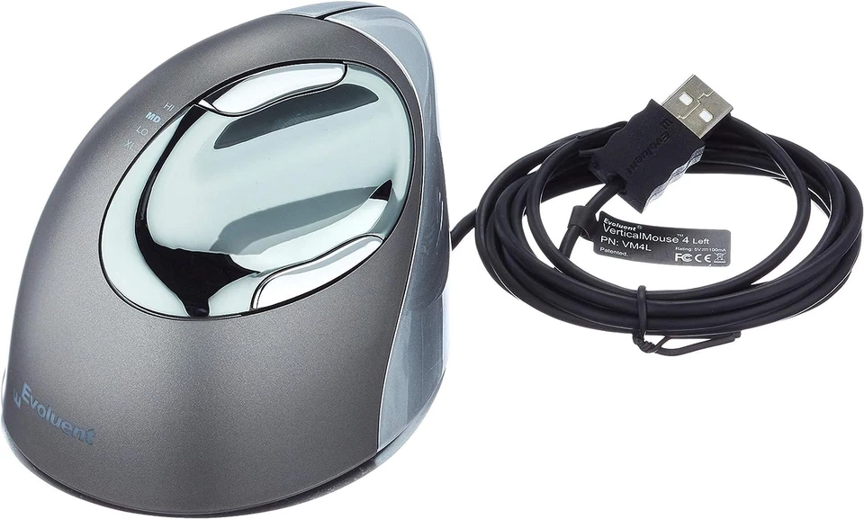 Ergonomic mouse Evoluent VerticalMouse 4 Right Regular, Black, Grey/Silver, Medi - Image 4 of 4