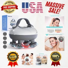 Ultra-Quiet Electric Scalp Massager - 100 Kneading Nodes for Total Relaxation