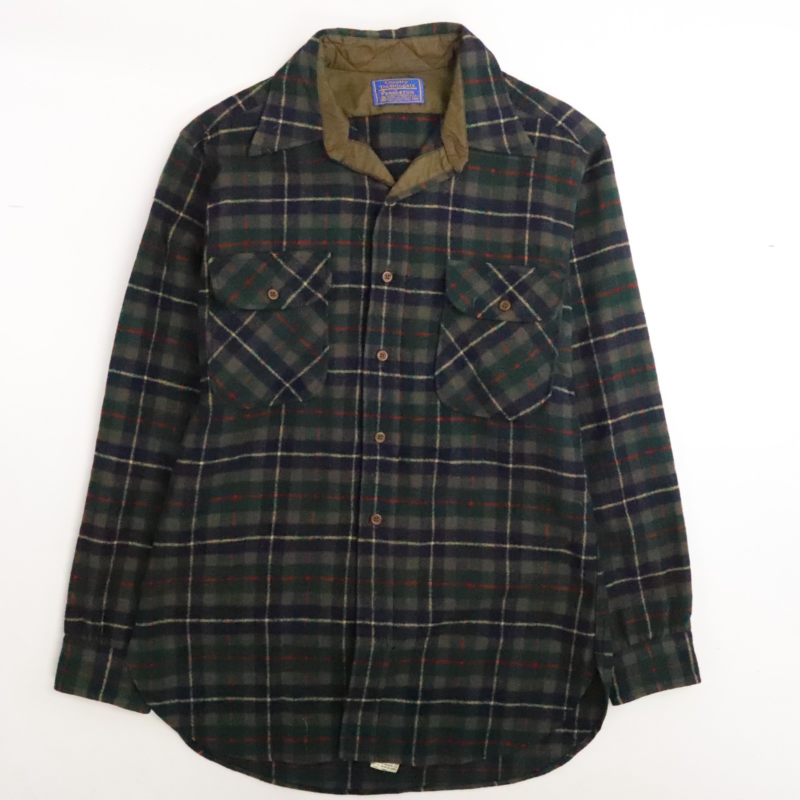 Vintage Pendleton Wool Field Button Up Shirt Size… - image 1