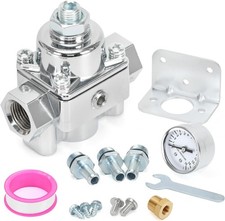 12-803 Adjustable Fuel Pressure Regulator With Gauge Compatible With Holley And