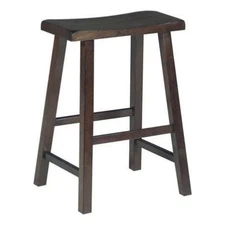 Bowery Hill Traditional 23.75" Wood Counter Stool in Walnut Finish
