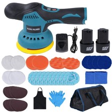 12v Cordless Car Polisher Kit 2x 2000mah Battery Buffer For Detailing Waxing Us
