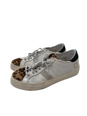 D.A.T.E HL ANML Date Shoes White Leather Sneakers Women s Size 6.5 Vintage GUC