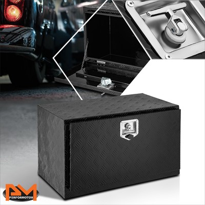30''x18''x17.3'' Diamond Tread Aluminum Over-Hanging Lip Truck Tool Box Storage