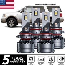 9006 9005 LED Headlight KIT Combo Bulbs 10000K High Low Beam Super Bright White
