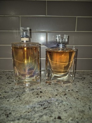 Lancôme La Vie Est Belle Perfume Lot 2 Bottles Soleil Cristal EDP 3.4 oz 100ml