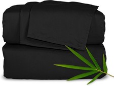 King Sheets, Genuine 100 Organic Viscose Derived from Bamboo Bed Sheet Set, Lux