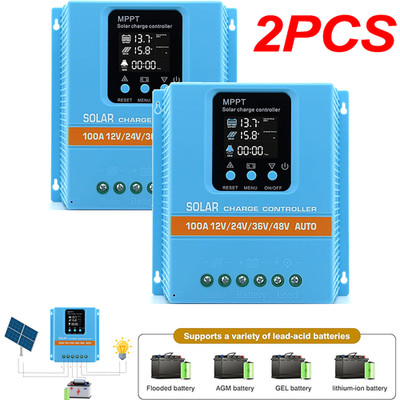 2 X 4800W 100A MPPT Solar Charge Controller 12V/24V/36V/48V Battery PV Regulator