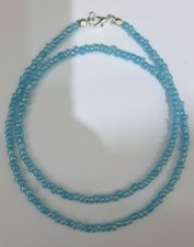 TURQUOISE CEYLON SEED BEAD NECKLACE 18" - N18