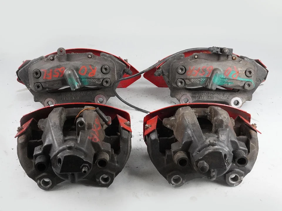 Juego de 4 pinzas de freno delanteras traseras OEM Mercedes Benz Sl 500 R230 2003-2006 Foto 4 de 4