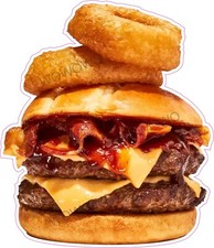 Catering van sticker Cheeseburger onion rings trailer decal hot food sticker 4