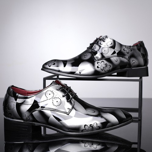 Mens Leather Brogues Shoes Formal Smart 