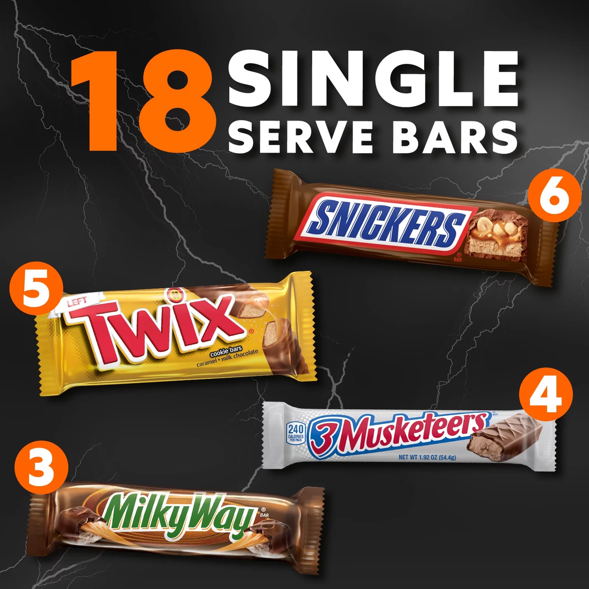Mars Mixed Snickers, Twix, Milky Way 3 Musketeers Variety Pk Mars Mixed Snickers, Twix, Milky Way 3 Musketeers Variety Pk