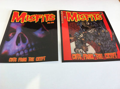 THE MISFITS 2-Pack of Stickers Cuts Crypt & Cartoon Crypt NEW OFFICIAL Danzig