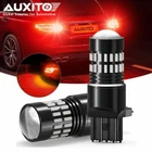 AUXITO 7443 LED Flashing Strobe Brake Tail Stop Light Bulbs 7440 7444 Red 48SMD