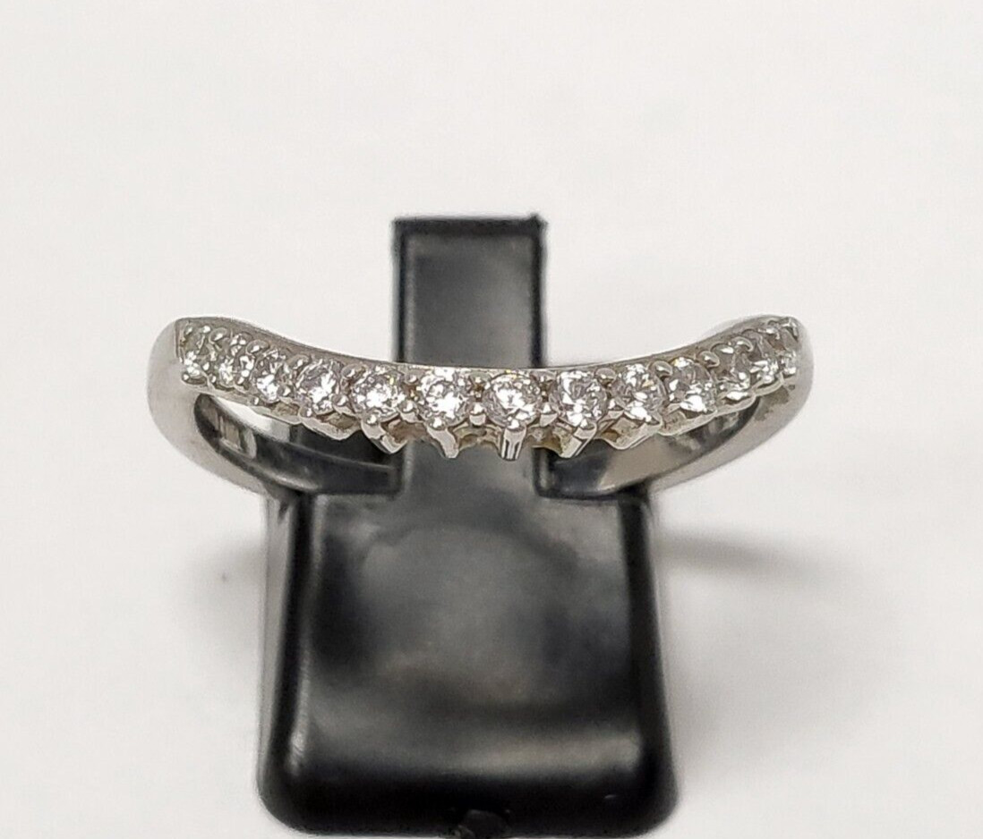 BELLALUCE STERLING SILVER CZ STACKABLE RING SIZE … - image 1