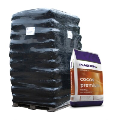 Drehbank Plagron Cocos Premium - 50L - 60 Sacchi - Paletten Ganz - Blumenerde