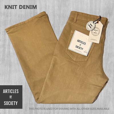 New Articles OF Society Baggy Fit Denim British Khaki Jeans