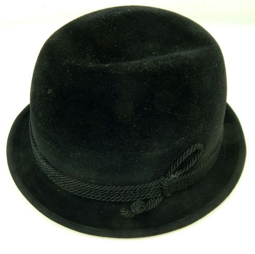 Vintage Florentina Italy Mens Hat Black 