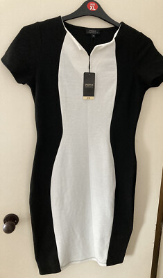 Matalan Ladies Black/White Dress Size 12 NEW