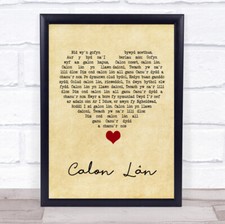 Calon L�n Vintage Heart Song Lyric Quote Music Print