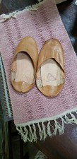 Pair of traditional leather woman's slippers Turkish style. Bought in Turkey