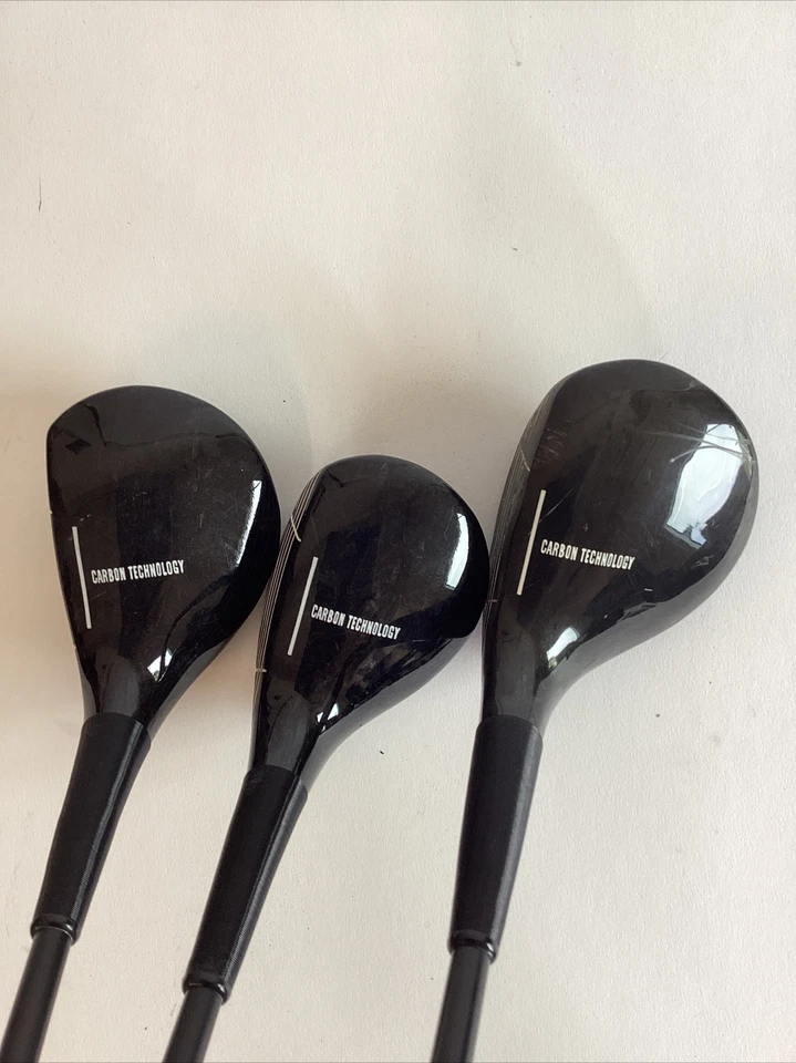 Golfsmith Pro 2100 Carbon Fairway Woods Set Driver-3-5 Regular Graphite Shafts - Image 3 of 4