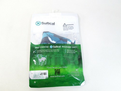 SUITICAL AFTER-SURGERY PETWEAR DOG RECOVERY SUIT, BLUE CAMOUFLAGE,XX-SMALL,NEW - Picture 4 of 6