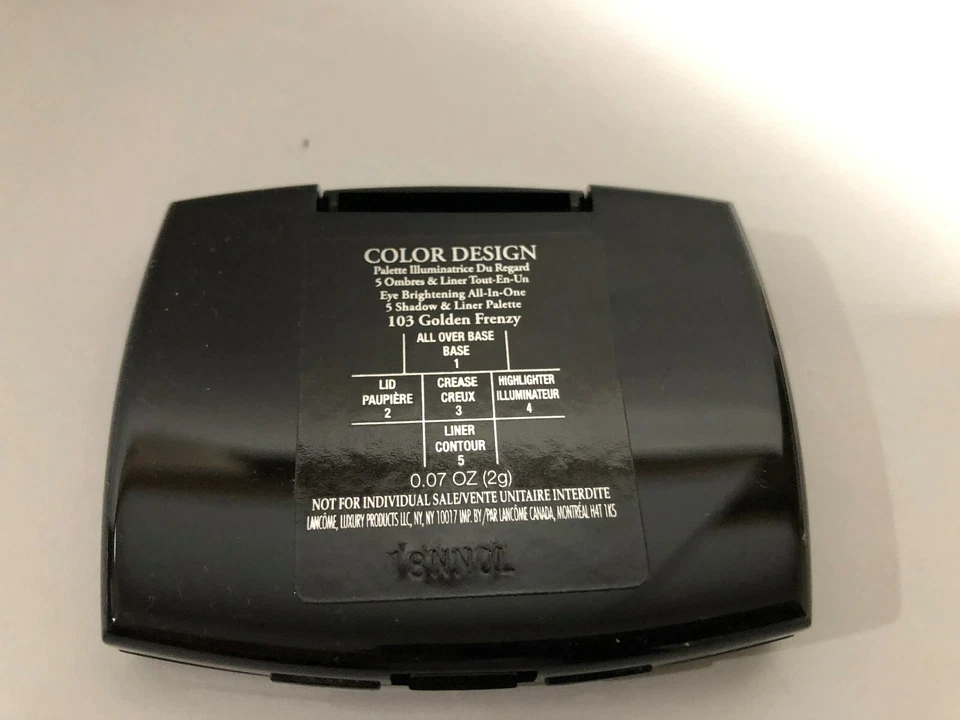 Paleta de 5 sombras todo en uno Lancome Color Design (103 Golden Frenzy) 2 g de viaje Foto 2 de 2