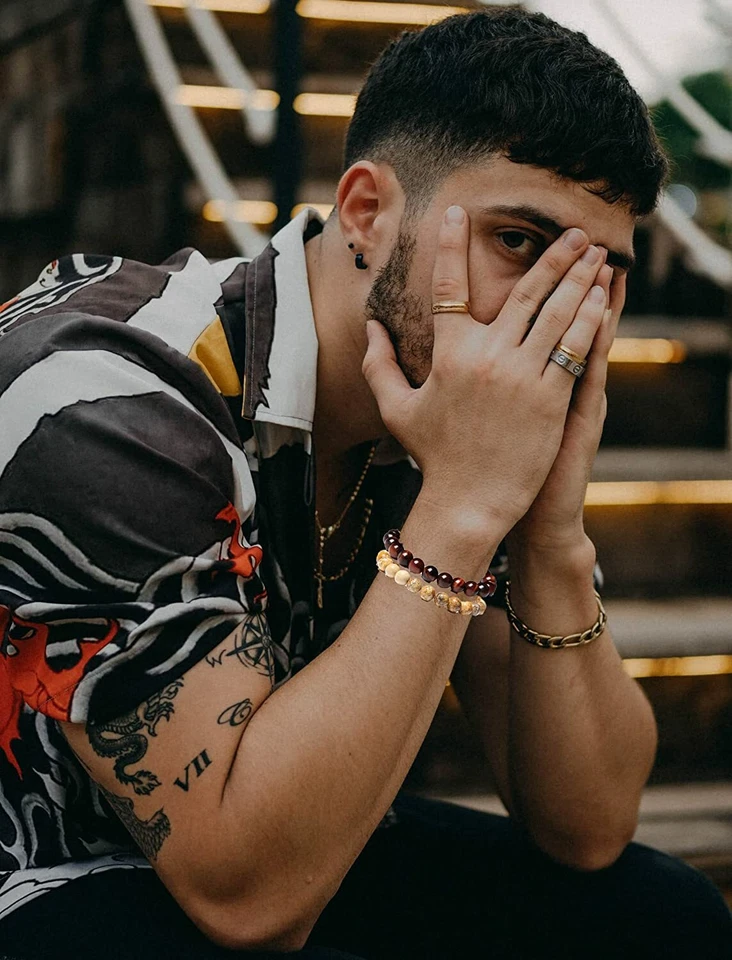 10 Pcs 8mm Gemstones Round Beaded Bracelets Crystal Healing Beaded Bracelet G - Image 3 of 4