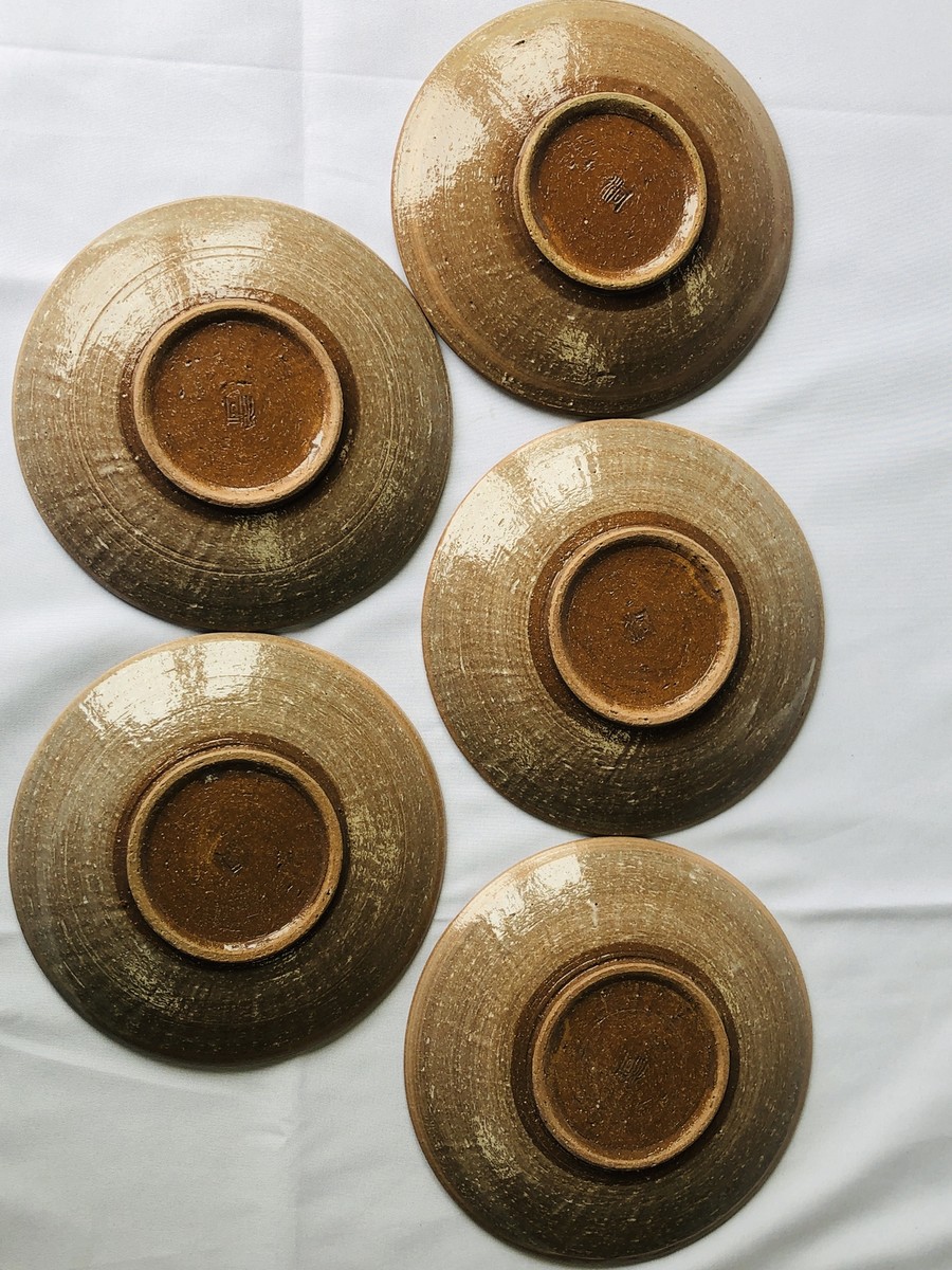 Y4478 DISH Seto-ware serving plate fish signed box Japan antique