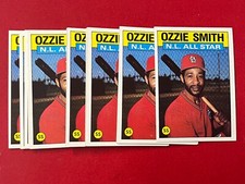 Lot of 25 Ozzie Smith All Star Baseball Cards 1986 Topps #704