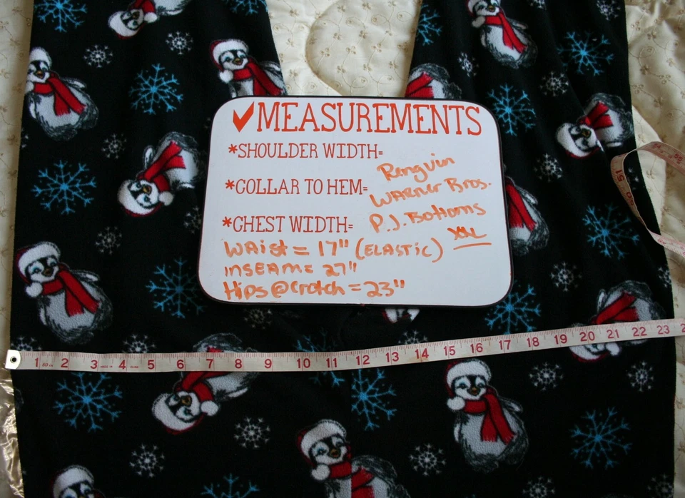 Dancing Penguin Warner Bros. Pantalones de pijama de lana Happy Feet talla 2XL para jóvenes Foto 4 de 4