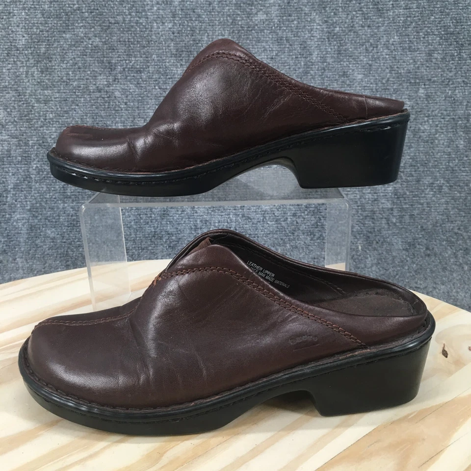 Spring Step Shoes Womens 8 Lexi Clog Brown Leather Closed Toe Casual Block Heels - Image 2 of 4