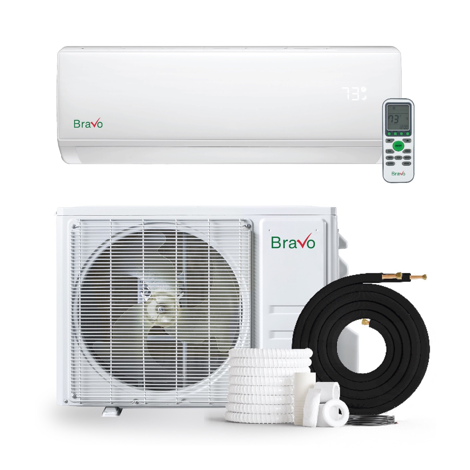 12000 BTU 17 SEER BRAVO Mini Split Heat Pump Air Conditioner