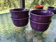 set 4 GUSTO BOWLS mulberry purple HOMER LAUGHLIN FIESTA WARE 28 OZ. NEW